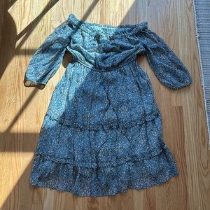 Anthropologie Flowy Off the Shoulder Floral Dress
